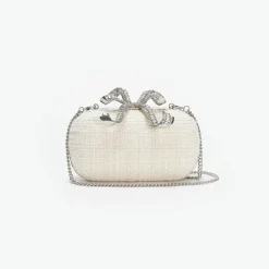 self-portrait Boucle Bow Clutch