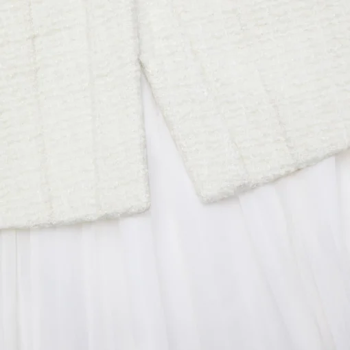 self-portrait Boucle Chiffon Midi Dress