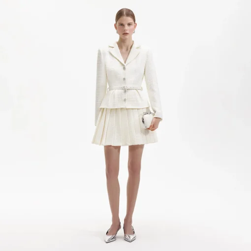 self-portrait Boucle Mini Jacket Dress
