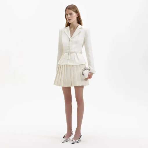 self-portrait Boucle Mini Jacket Dress
