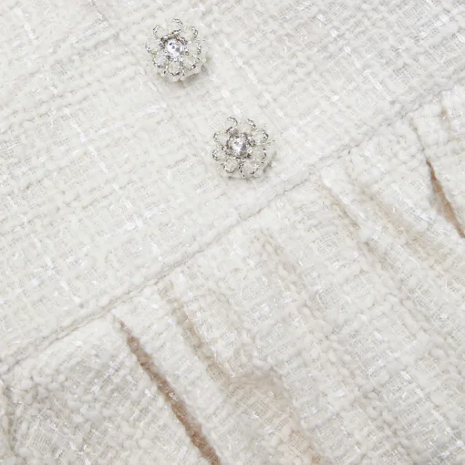 self-portrait Boucle Peplum Midi Dress