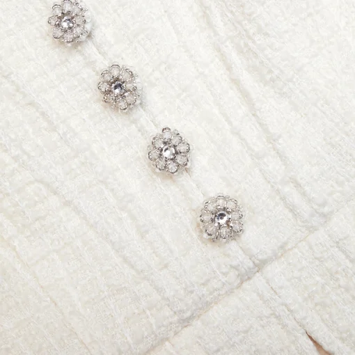 self-portrait Boucle Peplum Mini Dress