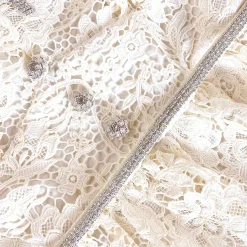 self-portrait Cord Lace Bow Mini Dress