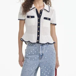 self-portrait Crochet Top