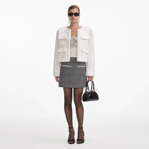 self-portrait Faux Fur Jacket