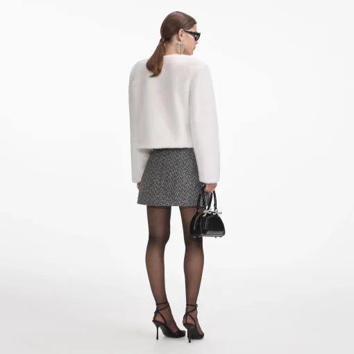 self-portrait Faux Fur Jacket