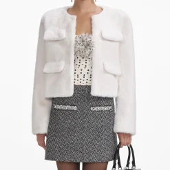 self-portrait Faux Fur Jacket