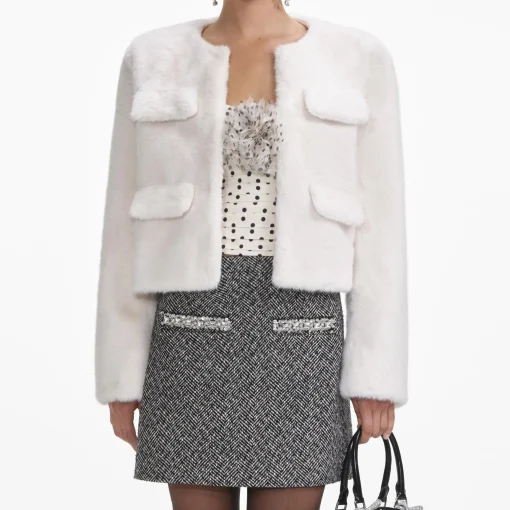 self-portrait Faux Fur Jacket