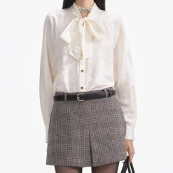 self-portrait Jacquard Blouse