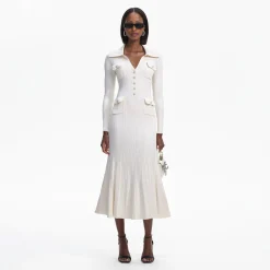 self-portrait Knit Midi Dress