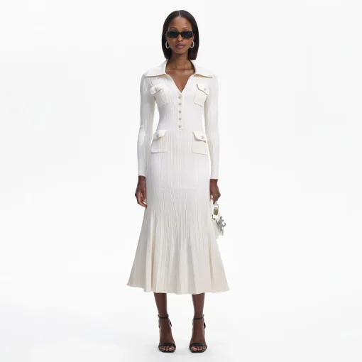self-portrait Knit Midi Dress