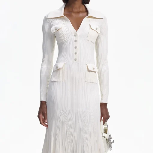 self-portrait Knit Midi Dress