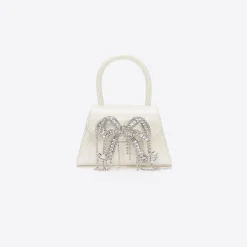 self-portrait Leather Micro Bow Bag