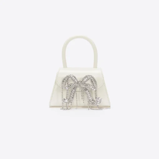self-portrait Leather Micro Bow Bag
