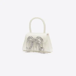 self-portrait Leather Micro Bow Bag