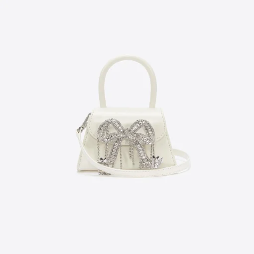 self-portrait Leather Micro Bow Bag