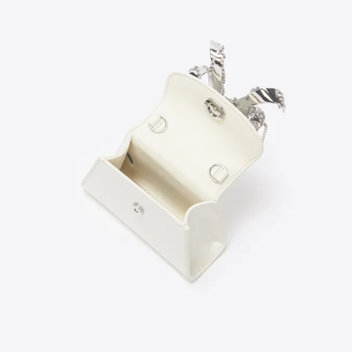 self-portrait Leather Micro Bow Bag