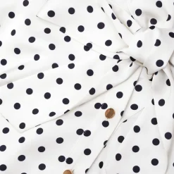 self-portrait Polka Dot Satin Blouse