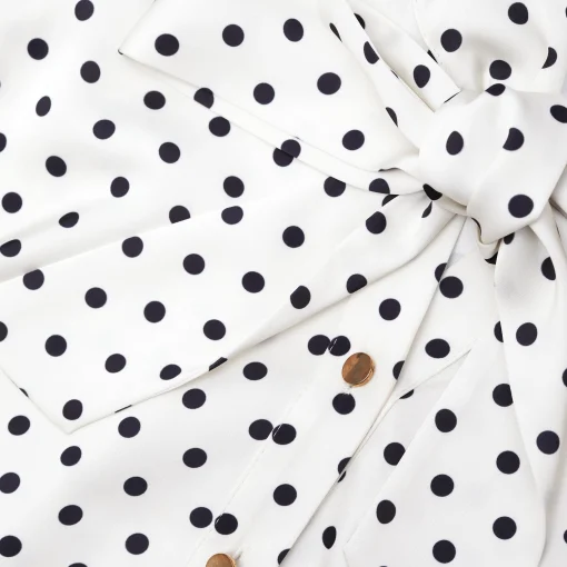 self-portrait Polka Dot Satin Blouse