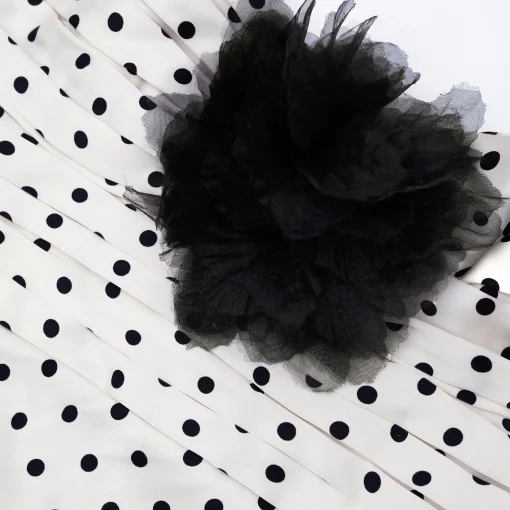 self-portrait Polka Dot Satin Maxi Dress