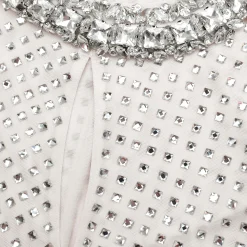 self-portrait Rhinestone Diamante Trim Maxi Dress