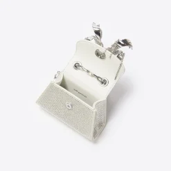 self-portrait Rhinestone Micro Bow Bag