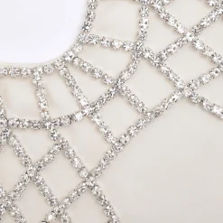 self-portrait Satin Diamante Bralette Top