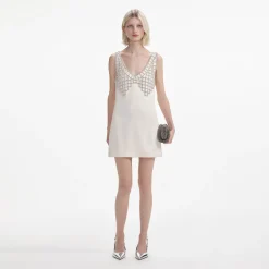 self-portrait Satin Diamante Bralette Mini Dress