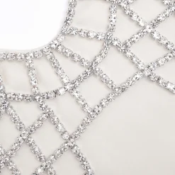 self-portrait Satin Diamante Bralette Mini Dress