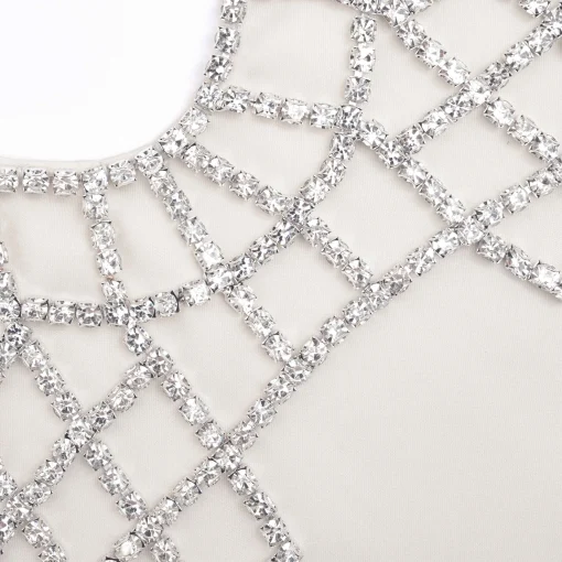 self-portrait Satin Diamante Bralette Mini Dress