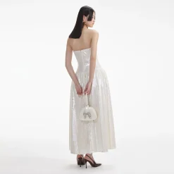 self-portrait Sequin Bandeau Midi Dress