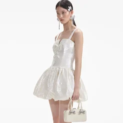 self-portrait Sequin Bow Mini Dress