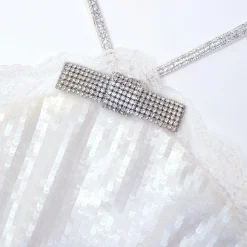 self-portrait Sequin Halter Mini Dress
