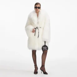 self-portrait Shearling Coat