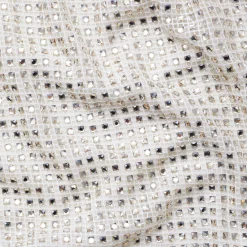 self-portrait Square Rhinestone Fishnet Midi Dress