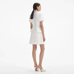 self-portrait Taffeta Diamante Mini Dress