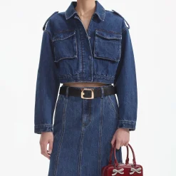 self-portrait Utility Cropped Jacket