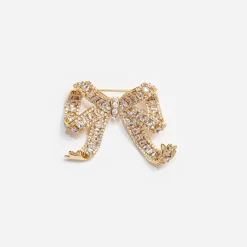 self-portrait Crystal Bow Brooch