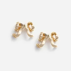 self-portrait Crystal Bow Earrings