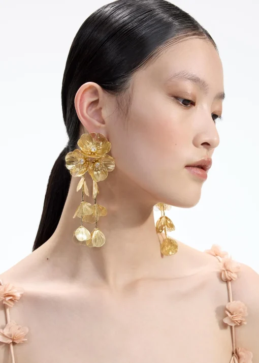 self-portrait Floral Earrings