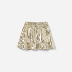 Kids self-portrait Metallic Frill Skirt