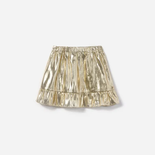 Kids self-portrait Metallic Frill Skirt