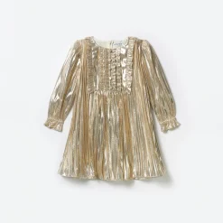 Kids self-portrait Metallic Mini Dress