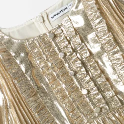 Kids self-portrait Metallic Mini Dress
