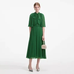 self-portrait Chiffon Cape Midi Dress
