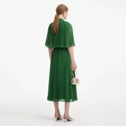 self-portrait Chiffon Cape Midi Dress