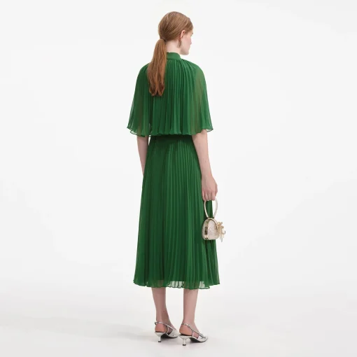 self-portrait Chiffon Cape Midi Dress