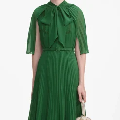 self-portrait Chiffon Cape Midi Dress