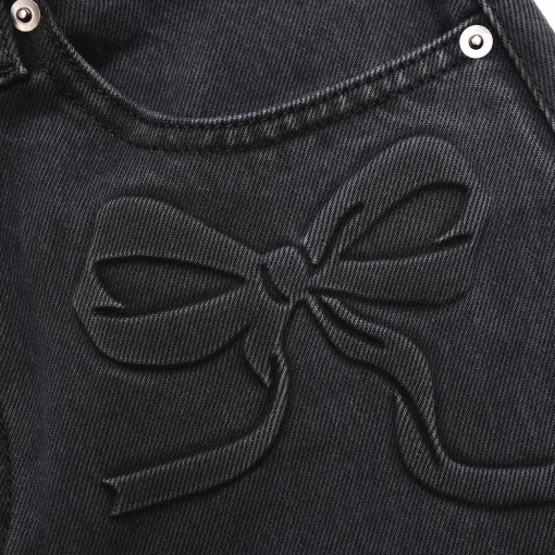 self-portrait Denim Bow Motif Jeans