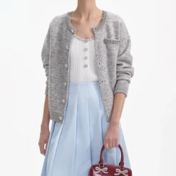 self-portrait Melange Cardigan